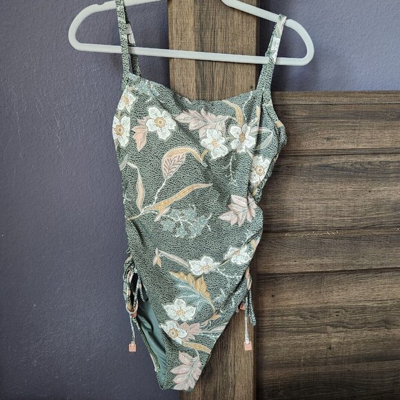 Seafolly Balinese Retreat Maillot One Piece Olive Leaf size USA 8 AU 12DD - Picture 2 of 16